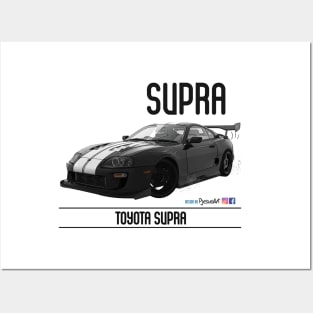 Supra Time Attack Black Stripes Posters and Art